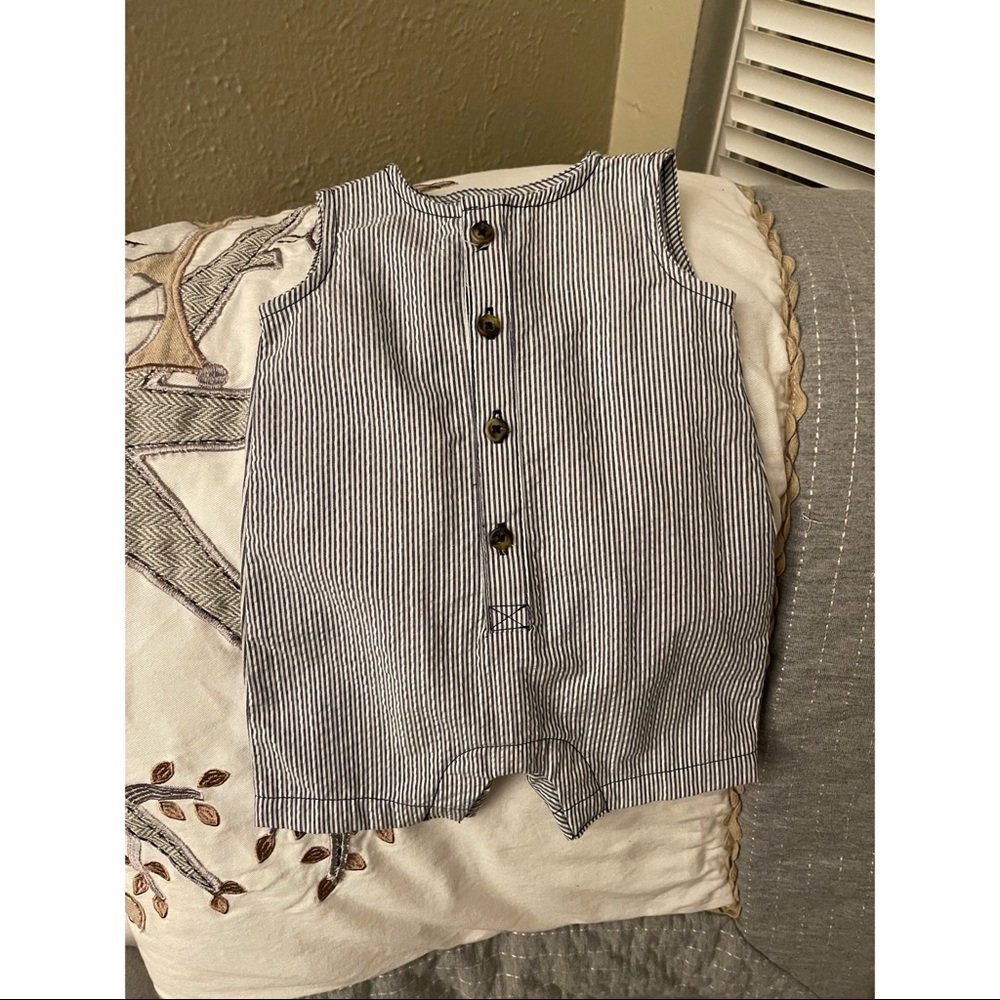 Just One You Newborn Striped Romper